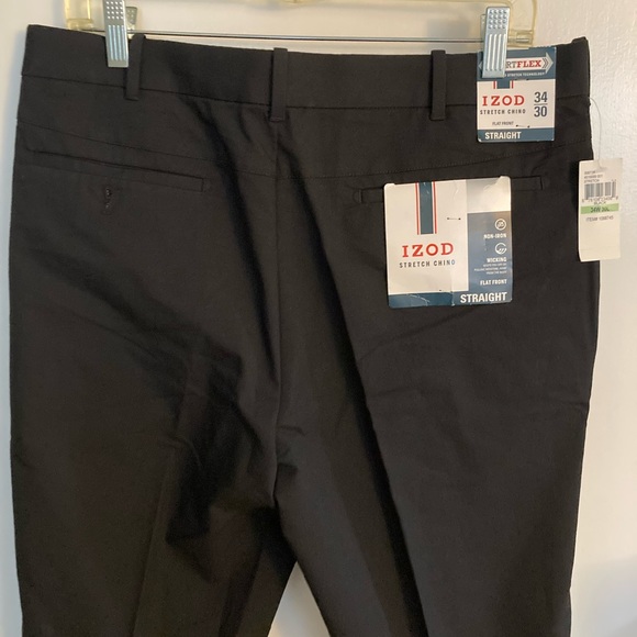 Izod Sport flexStretch Chino, Flat Front stretch Chino. Men's Size 34/30 - Picture 2 of 10